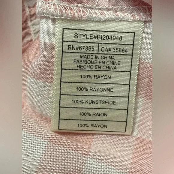 BB Dakota Women's Susie Gingham Off The Shoulder Top XS - Picture 6 of 8